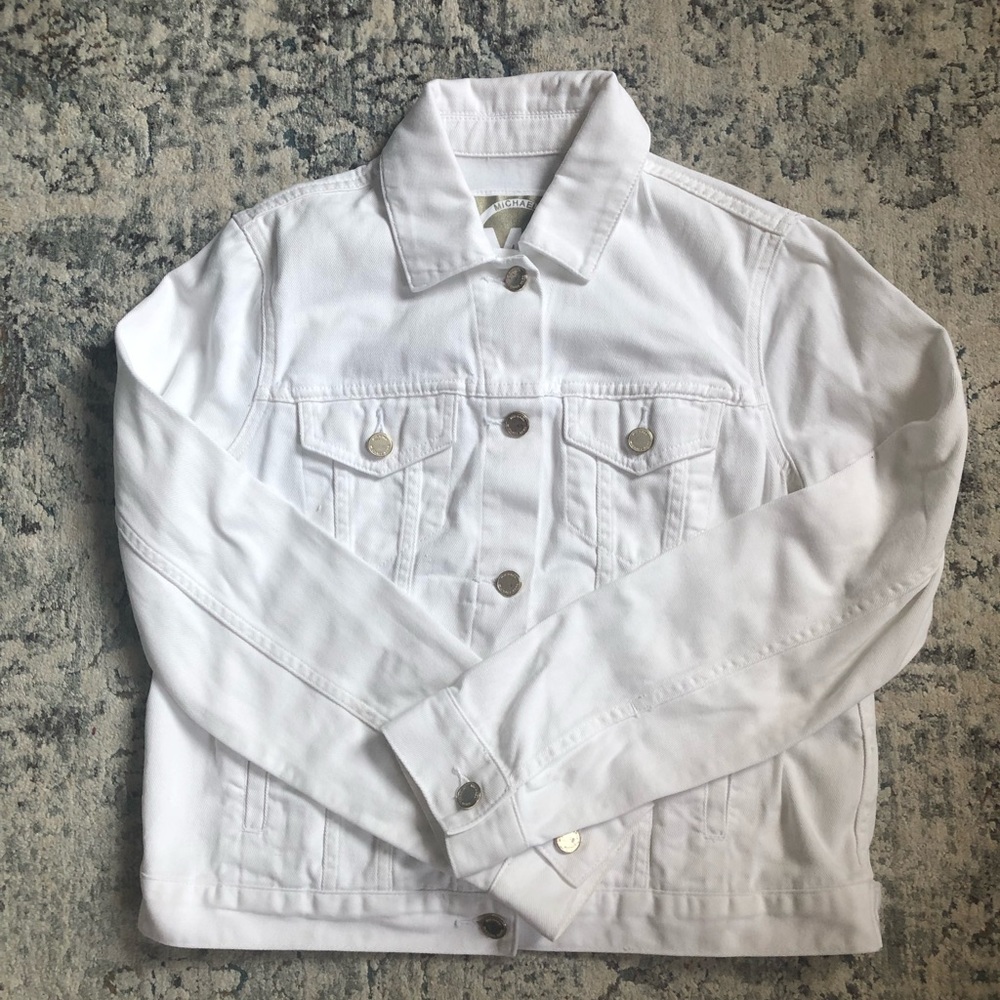 Michael Kors white jean jacket